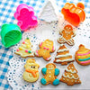 Cortadores pequeños de galletas de Navidad con eyector y contornos