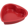 Molde para pastel con forma de corazón rojo, 9 pulgadas