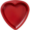 Molde para pastel con forma de corazón rojo, 9 pulgadas