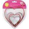 Juego de cortadores de galleta de corazones "Nesting Heart" Wilton